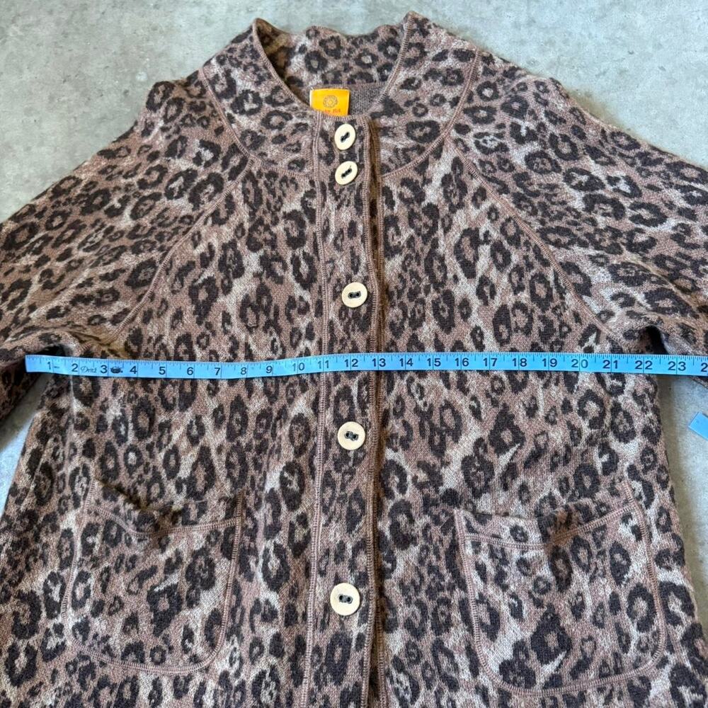 Leopard Print Wool Sweater Jacket - Ruby Rd - image 6